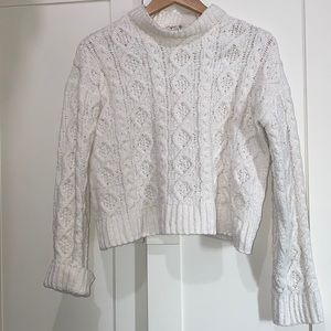 White winter sweater for women